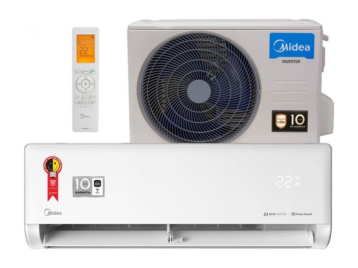 Midea AI Ecomaster, ar-condicionado split inverter 9.000 BTUs